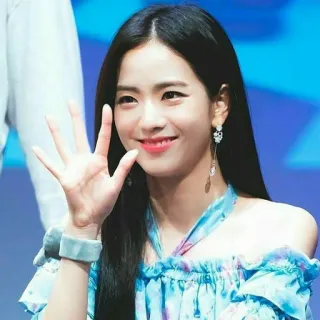 ☁️ portrait, femme, souriante, coréenne, brune, asiatique, jolie, fille telegram sticker