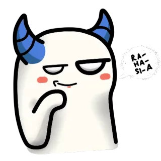 😏 RA-HA-SI-A monster, ghost, funny, cartoon, cute telegram sticker