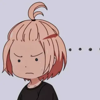 🤔 аниме, персонаж, злой, выражение telegram sticker