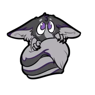 😳 animal, cute, cartoon, furry, monster telegram sticker