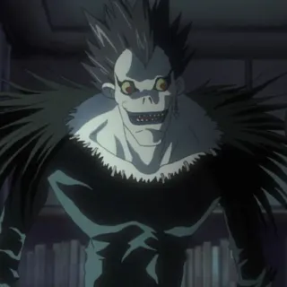 🍎 Ryuk Death Note Anime, Death Note, Ryuk, Shinigami, Demônio telegram sticker