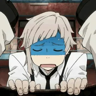 🗝 Atsushi Nakajima Bungou Stray Dogs 애니메이션, 만화, 아츠시, 문호 스트레이 독스, 캐릭터, 오글, 공포, 웃긴 telegram sticker