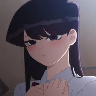 🍬 Komi Komi Can't Communicate Anime, Garota, Uniforme escolar, Fofa, Komi Não Consegue se Comunicar telegram sticker