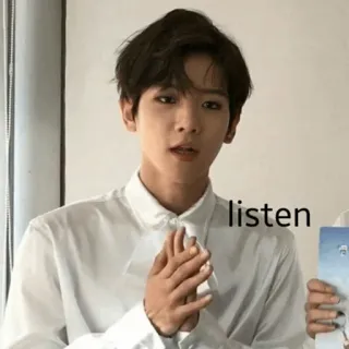 🌻 listen Meme, Écoute, Kpop, Personne telegram sticker