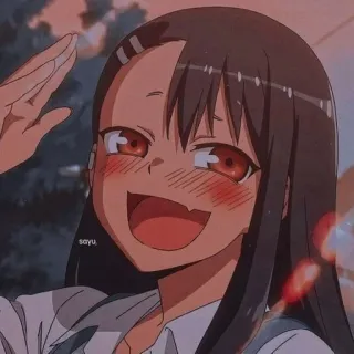 🌟 Nagatoro Don't Toy with Me, Miss Nagatoro Anime, Nagatoro, Fanart, Illustration, Cartoon, Süß, Manga whatsapp sticker