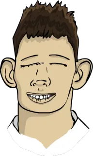 😸 person, man, face, smile, cartoon, portrait telegram sticker