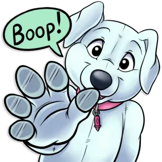 👇 Boop! perro, dibujos animados, lindo, boop, animal, pegatina telegram sticker