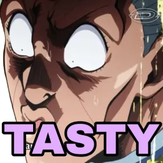 ☺️ TASTY tasty, food, expression, reaction, face whatsapp sticker
