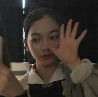🌸 사람, 셀카, 인물 사진, 여자, 손 telegram sticker
