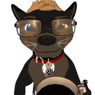 ☕️ loutre, furry, avatar, lunettes, dessin animé whatsapp sticker