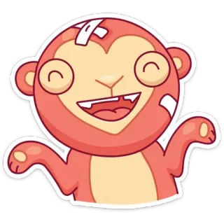 😋 만화, 동물, 반창고, 귀여운, 캐릭터, 일러스트 telegram sticker