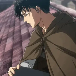 🏹 Levi Ackerman Attack on Titan Anime, Atak Tytanów, Levi, Levi Ackerman, Żołnierz, Manga telegram sticker
