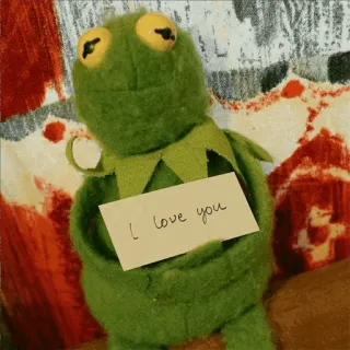 🐸 Kermit I love you Kermit the Frog, love, relationship, muppets, cute telegram sticker