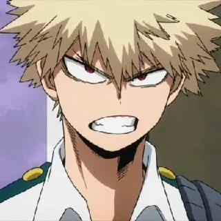 😡 Bakugo My Hero Academia anime, my hero academia, bakugo, character, manga telegram sticker