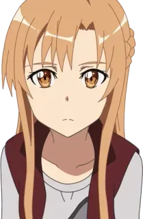 😍 Asuna Yuuki Sword Art Online Anime, Asuna, Yuuki, Mädchen, Charakter, Sword Art Online whatsapp sticker