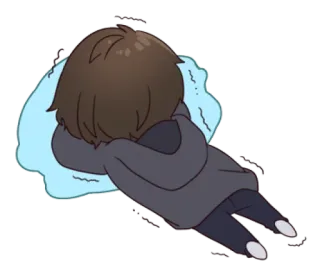 😭 crying, sad, upset, cartoon, character, emotion telegram sticker