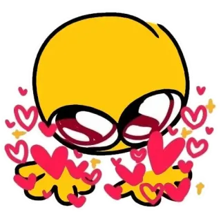 ❤️ emoji, amour, coeurs, mignon, adorable, expression, jaune telegram sticker