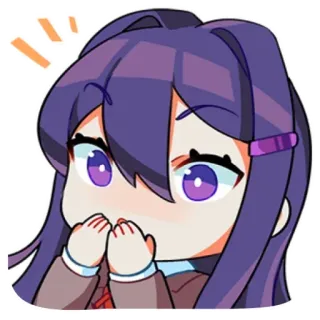😳 Yuri Anime, Fofo, Garota, Cabelo Roxo, Personagem, Kawaii telegram sticker