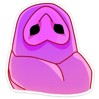 🙂 Blob, Rosa, Roxo, Abstrato, Desenho animado telegram sticker