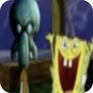 🫥 SpongeBob SquarePants and Squidward Tentacles SpongeBob SquarePants SpongeBob, Squidward, meme, funny, cartoon, nickelodeon, creepy, reaction telegram sticker