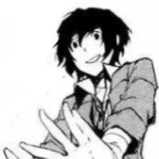 🌟 Dazai Osamu Bungo Stray Dogs Anime, Mangá, Dazai Osamu, Bungo Stray Dogs, Personagem, Sorrindo telegram sticker