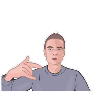 🤙 orang, potret, kartun telegram sticker