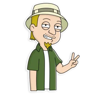 ✌ Jeff Fischer American Dad! мультфильм, ТВ, Джефф, Фишер, мир, персонаж whatsapp sticker