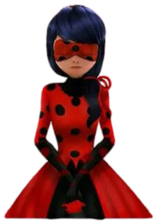 🐞 Ladybug Miraculous: Tales of Ladybug & Cat Noir 瓢虫, 瓢虫少女, 卡通, 超级英雄, 红色, 黑色, 面具 whatsapp sticker