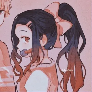 🎋 Nezuko Kamado Demon Slayer Anime, Demon Slayer, Nezuko, Kawaii whatsapp sticker
