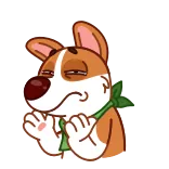 😣 dog, cartoon, animal, sticker telegram sticker