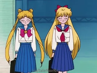😁 Sailor Moon, Sailor Venus Sailor Moon Anime, Sailor Moon, Sailor Venus, Carino, Anni '90, Uniformi scolastiche, Manga telegram sticker