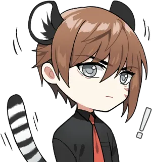 ❗ Anime, Desenho animado, Tigre, Personagem, Fofo, Animal telegram sticker