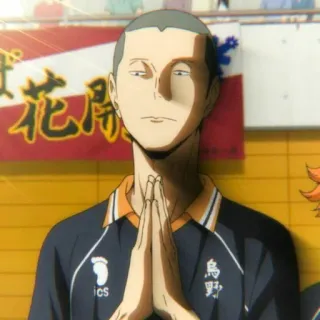 🧊 Tanaka Ryūnosuke Haikyu!! Anime, Haikyuu, Tanaka Ryūnosuke, Voleibol, Mangá, Esportes telegram sticker
