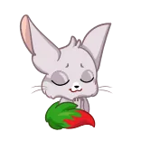 🤤 lis, zwierzę, słodki, kreskówka, fenek, uszy, ogon, postać telegram sticker