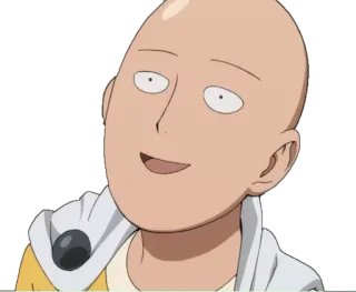 😃 Saitama One-Punch Man Anime, Saitama, One-Punch Man, Herói telegram sticker