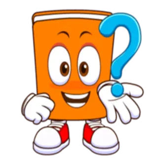❓ книга, вопросительный знак, мультфильм, персонаж, образование, знание whatsapp sticker