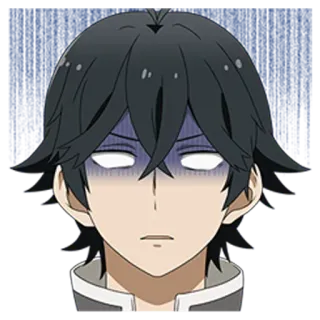 😱 Anime, Manga, Personage, Gezicht, Uitdrukking, Geschrokken telegram sticker