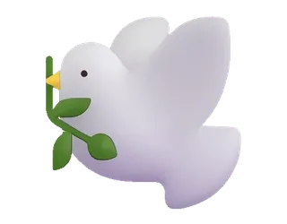 🕊️ dove, peace, bird, olive branch, symbol, hope, white telegram sticker