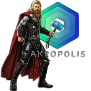 😡 Thor AKROPOLIS Тор, Супергерой, Marvel, Комикс, Мститель, Молот, Бог грома whatsapp sticker