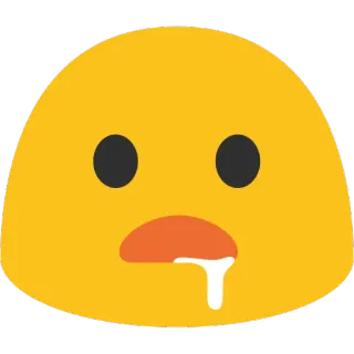 🤤 emoji, drooling, expression, face telegram sticker