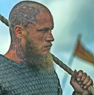 🩸 Ragnar Lothbrok Vikings ラグナル, ヴァイキング, キャラクター, テレビ, シリーズ, 戦士, 歴史 telegram sticker