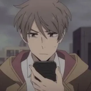 🔦 Anime, Cartone animato, Personaggio, Maschio, Telefono, Uomo telegram sticker