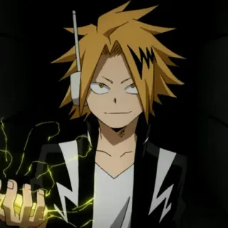 ⚡️ Denki Kaminari My Hero Academia Anime, My Hero Academia, Denki Kaminari, Personaje, Electricidad whatsapp sticker