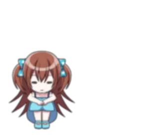 😔 Chibi, Kreskówka, Słodkie, Dziewczyna, Anime, Manga telegram sticker