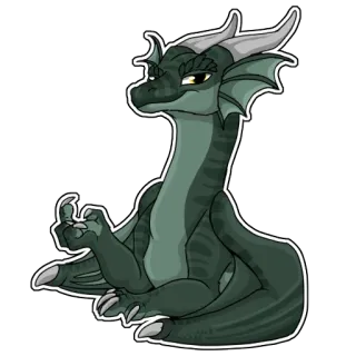 💚 dragão, fantasia, animal, réptil, desenho animado telegram sticker