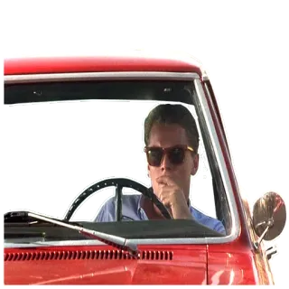 😊 coche, conducción, gafas de sol, hombre whatsapp sticker