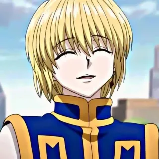 🕷️ Kurapika Hunter x Hunter anime, kurapika, hunter x hunter, smiling, blonde hair telegram sticker