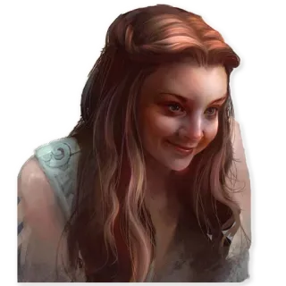 ☺️ Margaery Tyrell Game of Thrones Margaery Tyrell, Game of Thrones, Rainha, Natalie Dormer, Série de TV whatsapp sticker