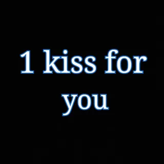 💋 1 kiss for you baiser, amour, affection, romantique, salutation whatsapp sticker