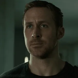 😕 @treetopsticker ryan gosling, meme, portrait, actor, celebrity telegram sticker